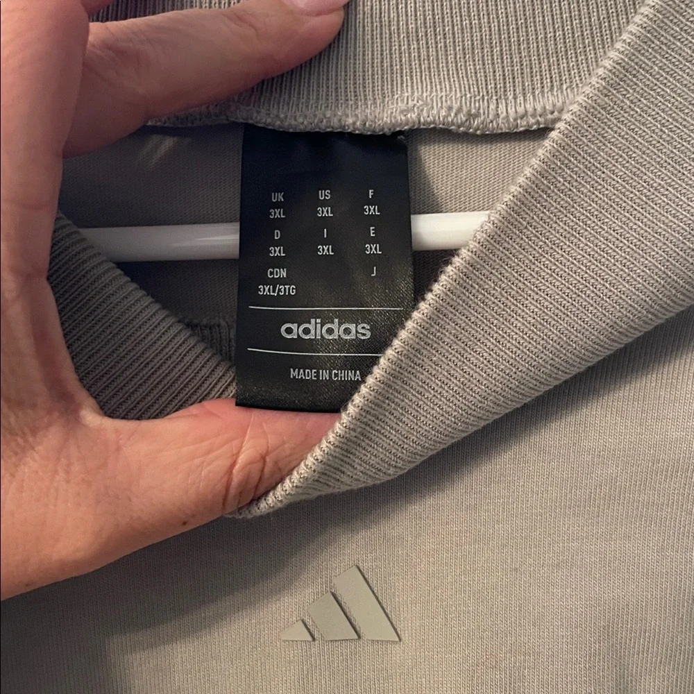 Adidas‎ Men's 3XL Long Sleeve Beige Tee 100% Cotton